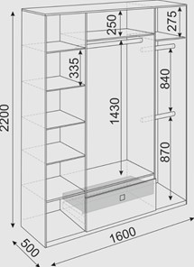 Распашной шкаф Глэдис М24 (Шимо светлый/Белый текстурный) в Артеме - предосмотр 2