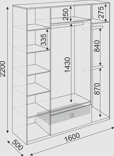 Распашной шкаф Глэдис М24 (Шимо светлый/Белый текстурный) в Артеме - изображение 2