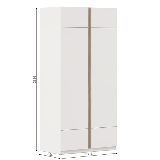 Шкаф двухдверный Лайт ЛД 412.090.000, Белый во Владивостоке - изображение 4