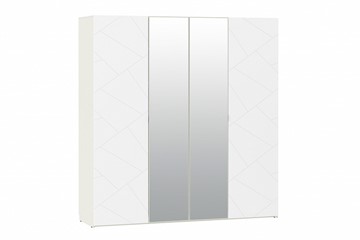 Шкаф 4-х дверный Summit НМ 011.45 Меренга/Белый текстурный в Артеме