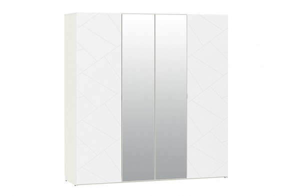 Шкаф 4-х дверный Summit НМ 011.45 Меренга/Белый текстурный в Артеме - изображение