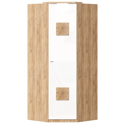 Шкаф угловой 45 с декоративной накладкой Фиджи, 659.248, белый во Владивостоке - изображение