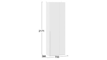 Угловой шкаф для одежды Порто (366) СМ-393.07.231 (Белый жемчуг/Белый софт) во Владивостоке - предосмотр 3