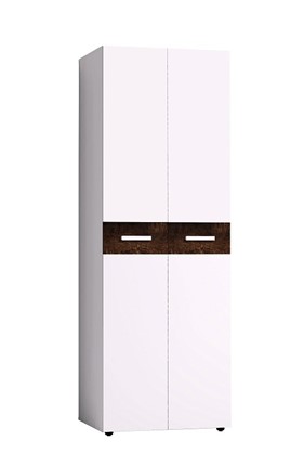 Шкаф Норвуд 54 фасад стандарт + стандарт, Белый-Орех шоколадный в Артеме - изображение