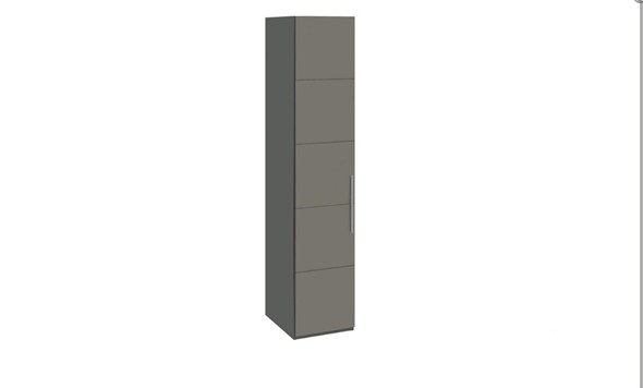 Шкаф однодверный Наоми, цвет Фон серый, Джут СМ-208.07.01 в Артеме - изображение