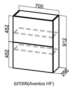 Кухонный барный шкаф Модерн Ш700б/912 (Aventos HF) в Находке