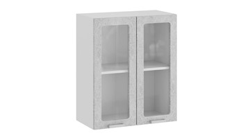 Навесной кухонный шкаф Гранита 1В6С (Белый/Бетон снежный) в Артеме - предосмотр