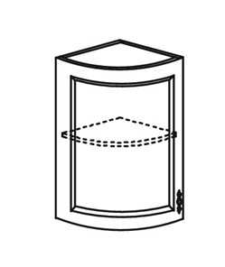 Шкаф кухонный Веста настенный однодверный с гнутой дверью 718*310*320мм в Артеме