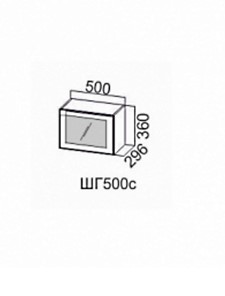 Шкаф на кухню Грейвуд, ШГ500c/360, дуб кремовый матовый во Владивостоке