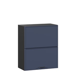 Кухонный горизонтальный шкаф 600 комбинированный Индиго ЛД 298.970.000.167, Чёрный/Тёмно-синий во Владивостоке - предосмотр