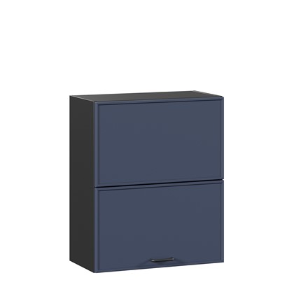 Кухонный горизонтальный шкаф 600 комбинированный Индиго ЛД 298.970.000.167, Чёрный/Тёмно-синий во Владивостоке - изображение