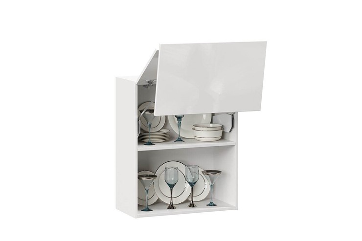 Кухонный горизонтальный шкаф 600 Шервуд, ЛД 281.970.000.173, белый/белый глянец во Владивостоке - изображение 1
