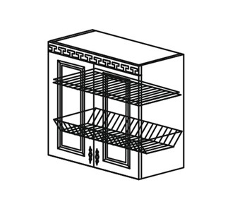 Шкаф кухонный Веста настенный двухдверный с сушкой 718*600*323мм в Артеме