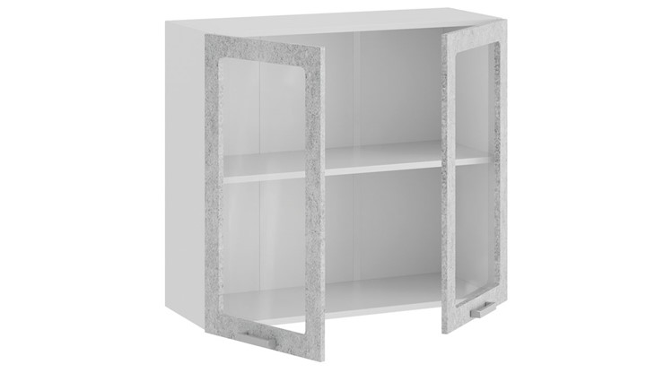 Кухонный шкаф Гранита 1В8С (Белый/Бетон снежный) в Артеме - изображение 1