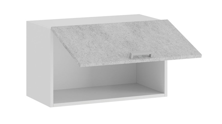Настенный шкаф Гранита 1В6Г (Белый/Бетон снежный) в Артеме - изображение 1