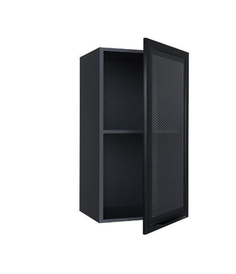Навесной шкаф Герда 400 со вставкой 279.320.000.090 (Чёрный/Чёрный) во Владивостоке - изображение 1
