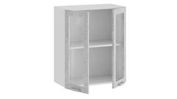 Навесной кухонный шкаф Гранита 1В6С (Белый/Бетон снежный) в Артеме - предосмотр 1