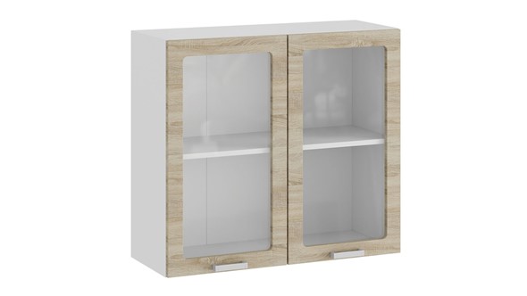 Шкаф на кухню Гранита 1В8С (Белый/Дуб сонома) в Артеме - изображение