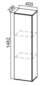 Пенал-надстройка на кухню Стайл, ПН400(912/296), МДФ в Артеме