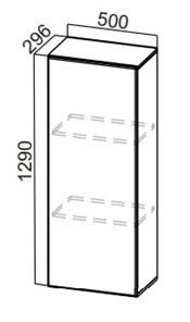 Пенал-надстройка на кухню Стайл, ПН500(720/296), МДФ в Находке