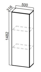Пенал-надстройка на кухню Стайл, ПН500(912/316), МДФ в Артеме
