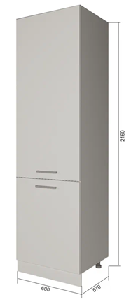 Кухонный шкаф-пенал П7 1, Антрацит/Белый в Уссурийске - изображение