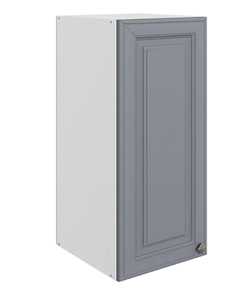Шкаф навесной Мишель L300 H720 (1 дв. гл.) эмаль (белый/серый) во Владивостоке
