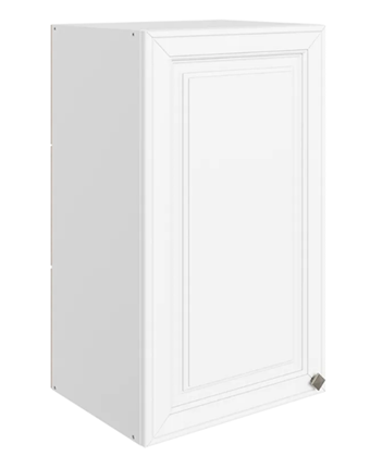 Шкаф на кухню Мишель L400 H720 (1 дв. гл.) эмаль (белый/белый) во Владивостоке - изображение