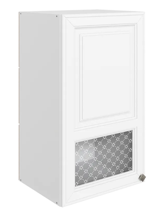 Шкаф кухонный Мишель L400 H720 (1 дв. окош.) эмаль (белый/белый) во Владивостоке - изображение