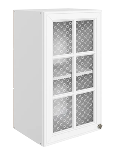 Кухонный навесной шкаф Мишель L400 H720 (1 дв. реш.) эмаль (белый/белый) в Уссурийске