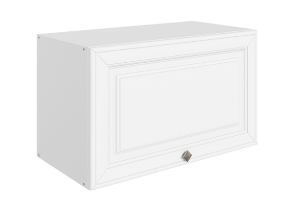 Кухонный навесной шкаф Мишель L600 Н360 (1 дв. гл.) эмаль (белый/белый) во Владивостоке - изображение