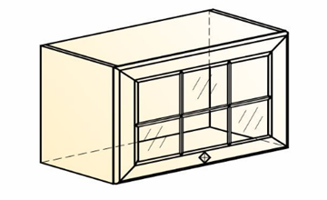 Настенный шкаф Мишель L600 Н360 (1 дв. реш.) эмаль (белый/белый) во Владивостоке - предосмотр 1