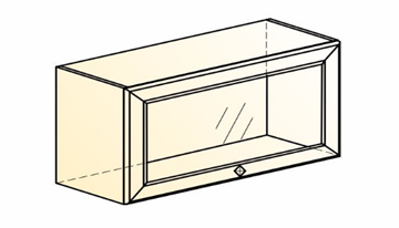 Навесной кухонный шкаф Мишель L800 Н360 (1 дв. рам.) эмаль (белый/белый) во Владивостоке - предосмотр 1