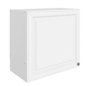 Шкаф на кухню Мишель под вытяжку L600 H566 (1 дв. гл.) эмаль (белый/белый) в Артеме
