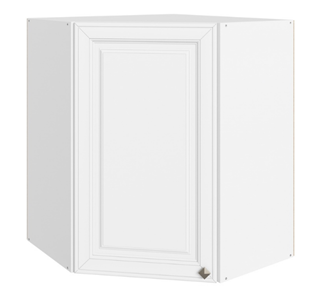 Кухонный навесной шкаф Мишель угловой L600x600 Н720 (1 дв. гл.) эмаль (белый/белый) в Уссурийске
