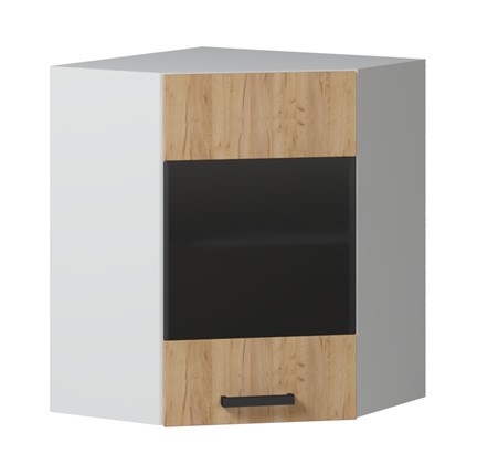 Кухонный шкаф угловой 600 с стеклом в Артеме - изображение