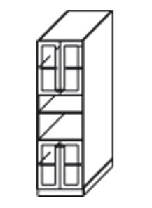 Шкаф кухонный Верона хозяйственный под технику 2070*400*525мм, глянец/софт в Артеме