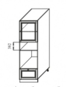 Кухонный шкаф Верона хозяйственный В-6 2340*600*580мм, глянец/софт в Артеме