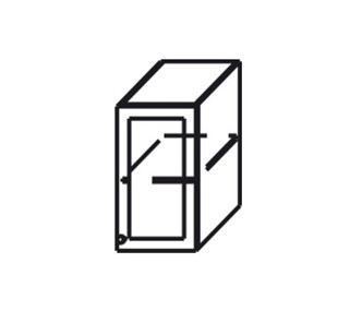 Шкаф кухонный Верона настенный однодверный с полкой 718*300*320 мм, глянец/софт во Владивостоке