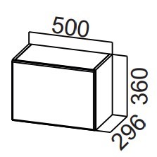 Навесной кухонный шкаф Стайл, ШГ500/360 горизонтальный, МДФ в Артеме