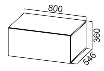 Настенный шкаф на кухню Стайл, ШГ800г/360 горизонтальный, МДФ в Артеме