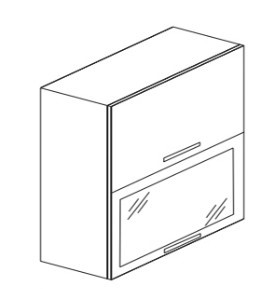 Кухонный шкаф Гармония А18 72*60*30см МДФ премиум, глянец, металик в Артеме
