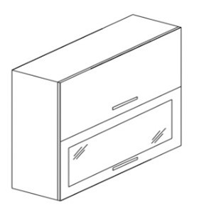 Кухонный шкаф Некст МДФ А20 72*80*30см МДФ премиум, глянец, металик в Находке