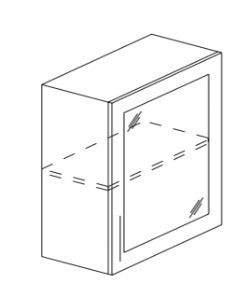 Кухонный шкаф Некст МДФ А7 72*50*30см МДФ премиум, глянец, металик в Находке