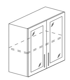 Кухонный шкаф Некст МДФ А9 72*60*30см МДФ премиум, глянец, металик во Владивостоке - предосмотр