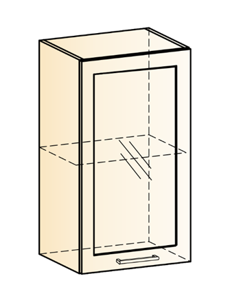 Шкаф кухонный Яна L400 Н720 (1 дв. рам.) в Находке - изображение