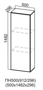 Шкаф-пенал навесной Вельвет, ПН500(912/296) в Артеме