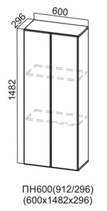 Пенал-надстройка Вельвет, ПН600(912/296) в Артеме