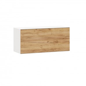 Кухонный навесной шкаф 800 горизонтальный, Шервуд, ЛД 281.750.000.133, белый/дуб золотой в Уссурийске