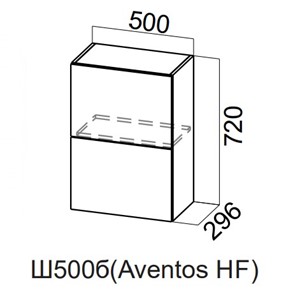 Навесной кухонный шкаф Модерн New барный, Ш500б(Aventos HF)/720, МДФ в Находке